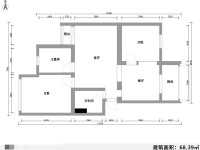 3室2廳2陽(yáng)臺(tái) 紅云小區(qū)A區(qū)戶型圖