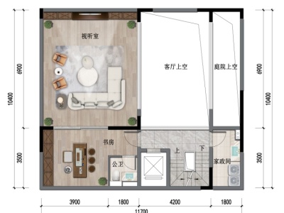 6室2厅1阳台 招商依云国际社区A9地块别墅户型图