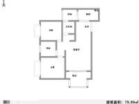 3室2廳1陽臺 翡翠灣戶型圖