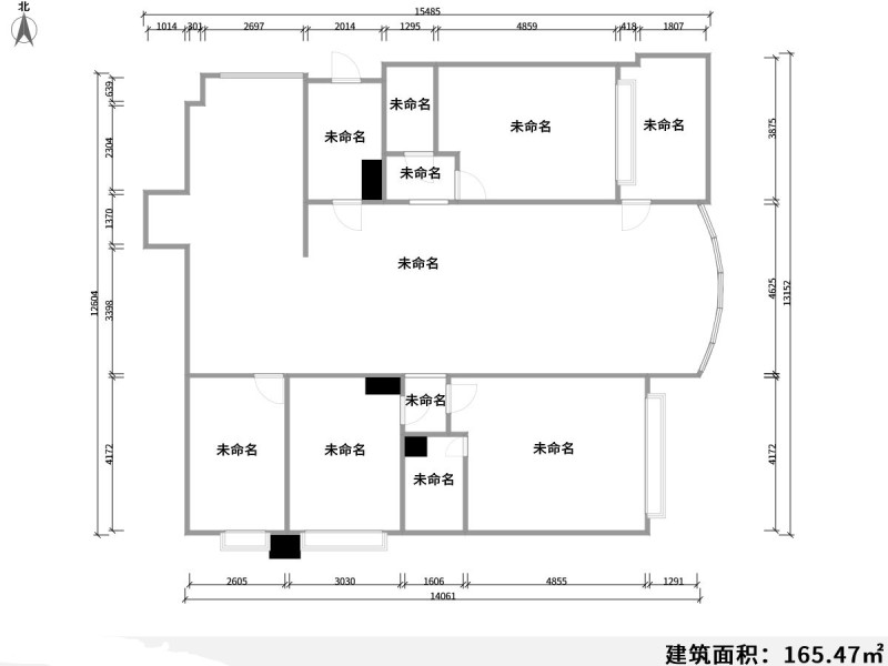 5室2廳2陽臺 春之城戶型圖