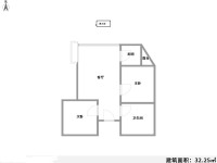 2室2廳1陽(yáng)臺(tái) 春之城戶型圖