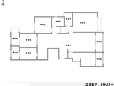 5室3厅2阳台 江东四季园户型图