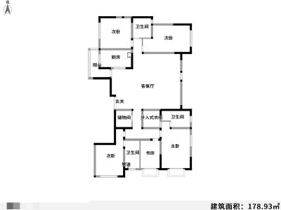 5室2厅2阳台 云南艺术家园户型图