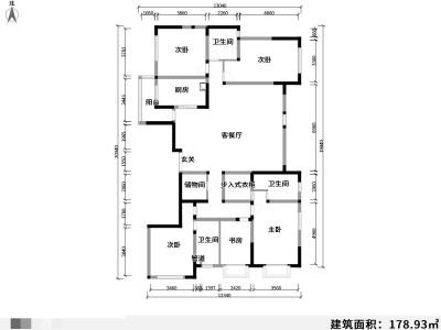5室2厅1阳台 云南艺术家园户型图