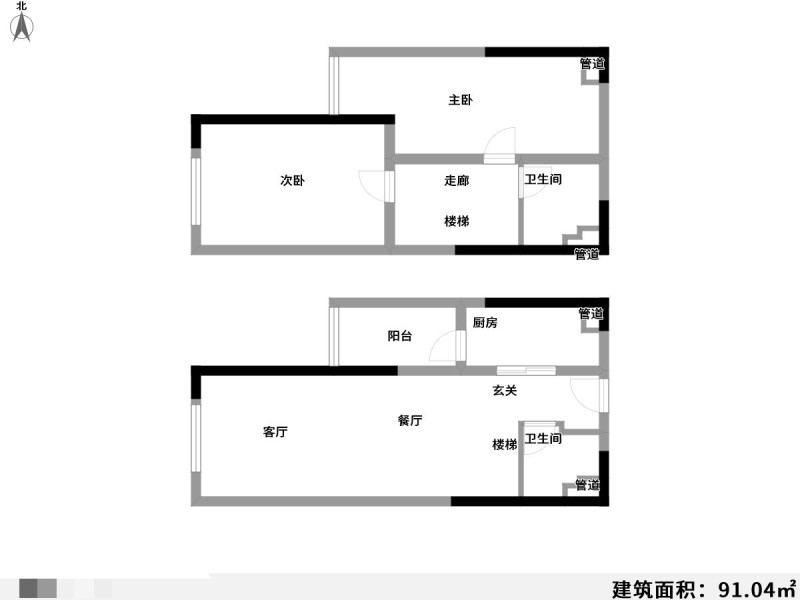 3室2厅2阳台 中海学府路8号户型图