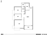 3室2廳1陽臺(tái) 第三城丹槿園戶型圖