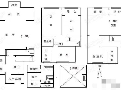 6室3廳4陽臺 翡翠灣別墅戶型圖
