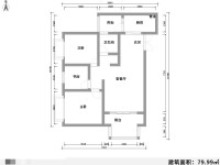 3室2廳1陽臺 翡翠灣戶型圖