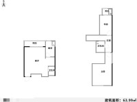 2室2廳1陽臺 麗水雅苑戶型圖