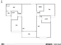 3室2廳1陽(yáng)臺(tái) 麗水雅苑戶型圖