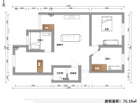 3室2廳2陽(yáng)臺(tái) 白龍小區(qū)戶型圖