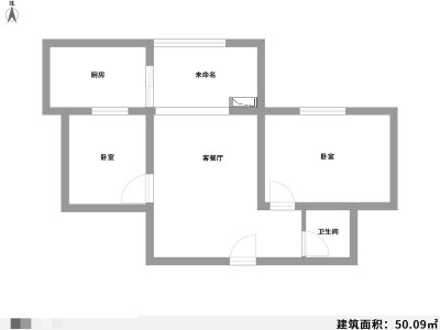 3室1厅1阳台 王旗营小区户型图