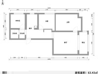 2室2廳1陽(yáng)臺(tái) 金呈北泰花園戶型圖