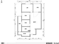 3室2廳1陽臺 金呈北泰花園戶型圖