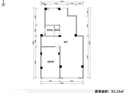 2室2廳 春天映象戶型圖