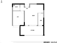 3室2廳1陽(yáng)臺(tái) 金色俊園戶型圖
