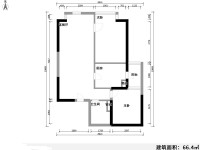2室2廳1陽(yáng)臺(tái) 禧瑞都戶型圖