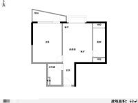 1室1廳1陽臺 楓藍(lán)國際戶型圖