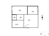 2室2廳1陽臺 麻線營小區(qū)戶型圖