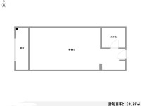 1室1廳1陽臺 天怡峰景戶型圖