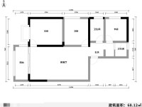 2室2廳1陽臺 金呈北泰花園戶型圖