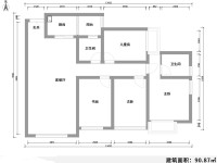 4室2廳1陽臺 天怡峰景戶型圖