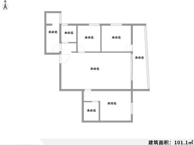 4室2廳 北辰財富中心戶型圖