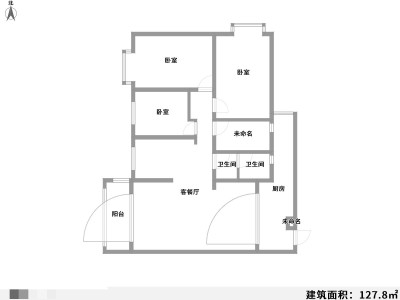 4室2厅2阳台 金呈北泰花园户型图