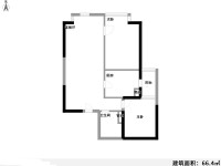 2室2廳1陽(yáng)臺(tái) 禧瑞都戶型圖