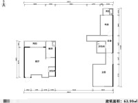 2室2廳1陽臺 麗水雅苑戶型圖