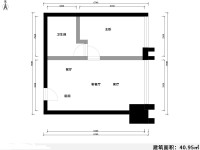 2室1廳1陽臺 空間俊園戶型圖