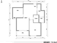 2室2廳2陽臺(tái) 實(shí)力郡城戶型圖