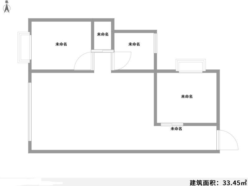 1室2厅1阳台 红星国际紫郡户型图