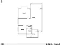 3室2廳1陽臺 金呈北泰花園戶型圖