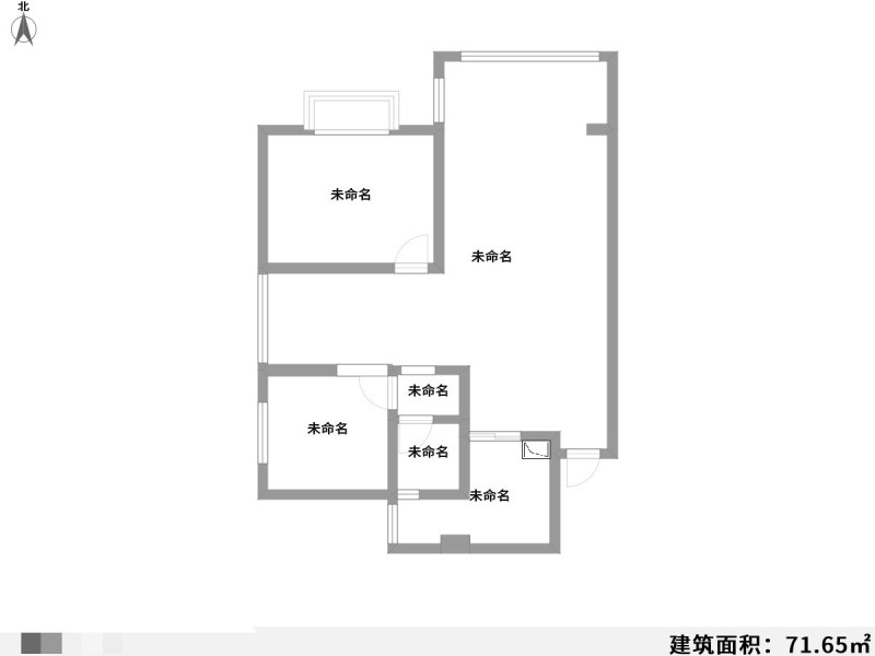 3室2廳1陽臺 金呈北泰花園戶型圖