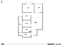3室2廳1陽臺 金呈北泰花園戶型圖