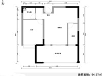 3室2廳1陽(yáng)臺(tái) 金色俊園戶型圖