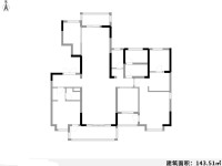 7室4廳3陽臺 白沙潤園戶型圖