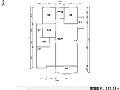 5室2廳1陽(yáng)臺(tái) 金域藍(lán)灣