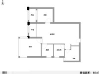 3室2廳1陽臺 候谷花園戶型圖