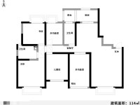 3室2廳2陽臺(tái) 麗水雅苑戶型圖