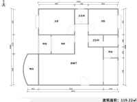4室2廳2陽臺 江東花城戶型圖