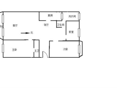 3室2廳1陽(yáng)臺(tái) 金洲灣戶型圖