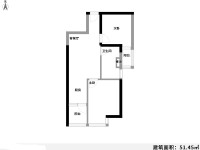 1室1廳1陽臺 禧瑞都戶型圖