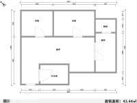2室2廳1陽臺 新迎小區(qū)戶型圖