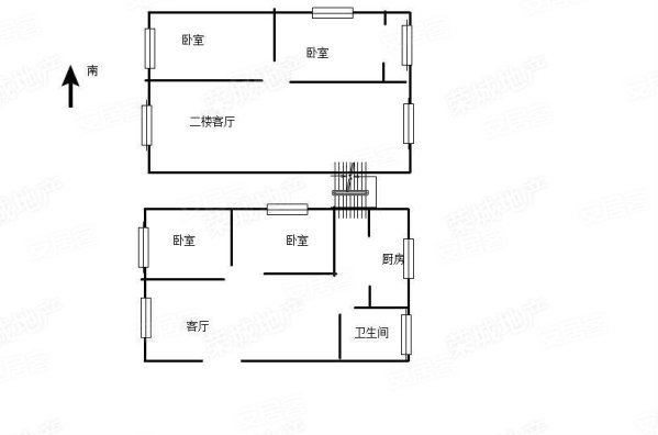5室2廳2陽(yáng)臺(tái) 頤園里戶型圖
