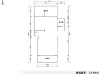2室1廳1陽臺(tái) 中洲陽光公寓戶型圖