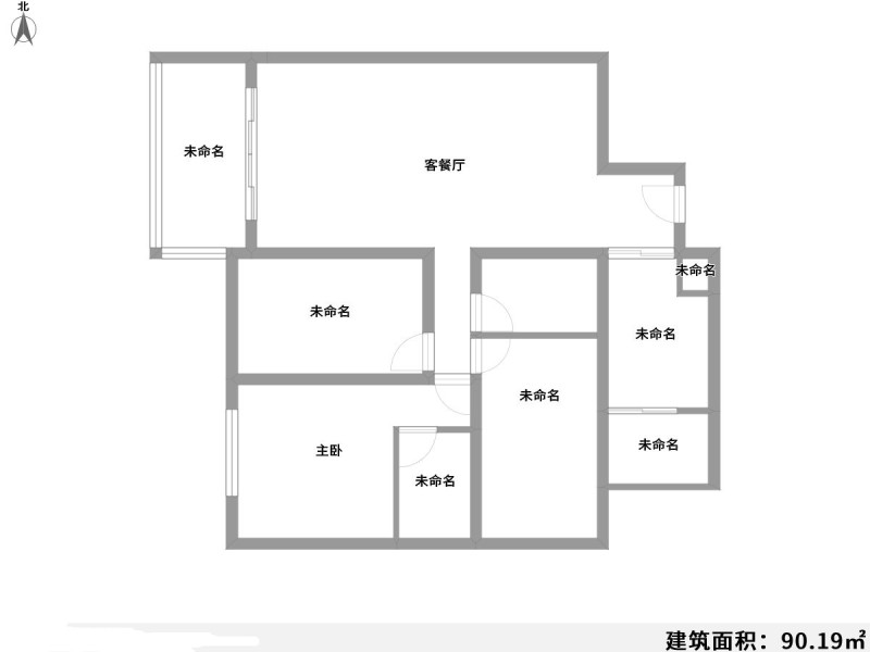 3室2厅1阳台 德缘小区南区户型图