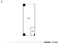 2室1廳1陽臺 中洲陽光公寓戶型圖