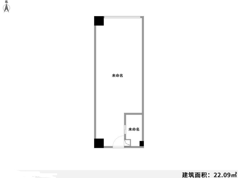 2室1廳1陽臺 中洲陽光公寓戶型圖